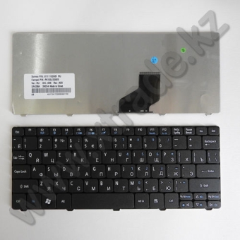 Клавиатура для ноутбука ACER AS ONE 532H / D260 / D270 (ACR12-RU-BLACK-A), черная, рус.