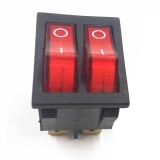 Клавишный переключатель ВКЛ-ВЫКЛ- 2*2 положения, 6 Pin, 16A 125V AC T125/16A 250V AC T125/16(4)A 250V AC T85 (красный, с подсветкой) KCD3-606
