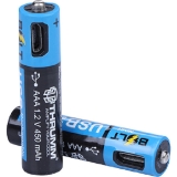 Батарейка перезаряжаемая аккумуляторная со встроенным портом для зарядки микро-USB.Thrumm - Bolt Battery NiMH AAA Micro USB (450mah/1,2V)