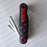 Набор раскладных шестигранных ключей. Размер компонентов 1.5, 2, 2.5, 3, 4, 5, 6, 8 мм (No2008)