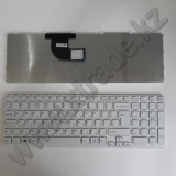 Клавиатура для ноутбука SONY SVE 15, белая, рус.