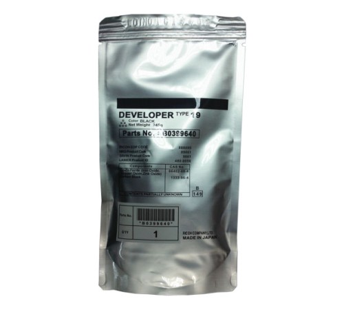 Девелопер (TYPE 19) black 345гр для RICOH 1015 / 1018 Девелопер (TYPE 19) black 345гр для RICOH 1015 / 1018