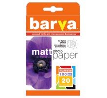 190g (10x15) 20л бумага BARVA Матовая Двусторонняя (IP-B190-065)