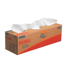 (Kimberly-Clark WypAll® Plus L40) Салфетки в коробке с дозатором повышенной прочности, рассчитанные на интенсивное использование. Дозатор на крышке коробки позволяет вынимать салфетки по одной 25,4смx40,6см.  (100шт./уп.) KATUN (5790)