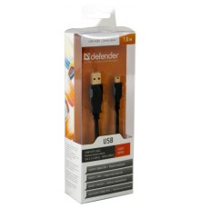 USB07-06PRO Кабель Defender USB 2.0 AM-miniB (5pin), 1.8m, зол. контакты, фер. фильтры, box-60 87423