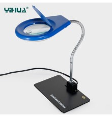 Лампа-Лупа настольная с LED подсветкой Yihua 628A LED (90ММ) (с подставкой)