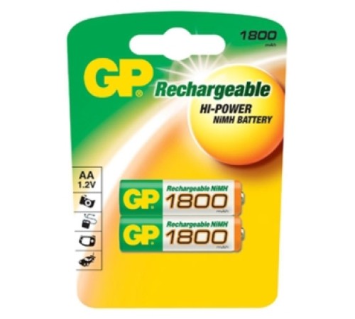 Батарейка аккумуляторная AA (GP180AAHC-2IL2/1800mAh/1.2V) пара Батарейка аккумуляторная AA (GP180AAHC-2IL2/1800mAh/1.2V) пара