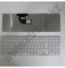 Клавиатура для ноутбука SONY SVE 15, белая, рус.