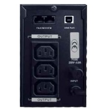 Линейно-интерактивный ИБП SantakUPS CPU, AVR, LCD display, 650VA/390W, 12V7AH, 120-240V, USB, RJ11/45, 305*85*140mm, 6kg, metal case, black (K650C)