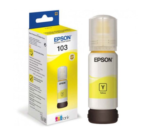 Контейнер с чернилами (C13T00S44A) №103 yellow EPSON EcoTank-L1110/L3100/L3101/L3110/L3111/L3150/L3151/L5190 65ml Original Контейнер с чернилами (C13T00S44A) №103 yellow EPSON EcoTank-L1110/L3100/L3101/L3110/L3111/L3150/L3151/L5190 65ml Original