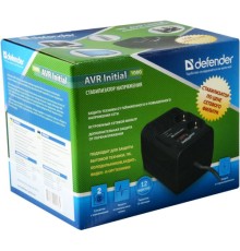 Cетевой стабилизатор Defender AVR Initial 1000/320W (вых роз.: 2 c з-змл.; вх 175-285В), box-4 (99018)