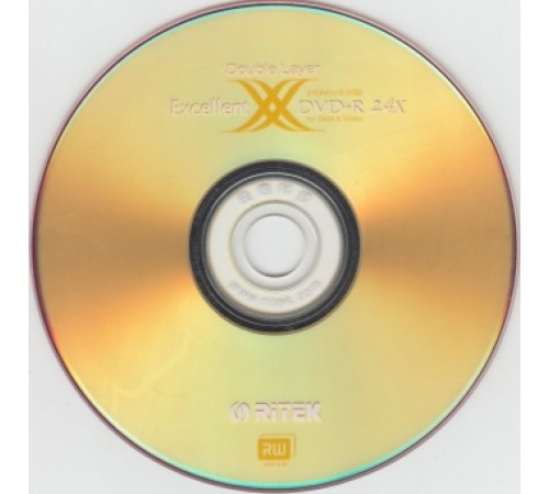 DVD+R Disk 4,7 Gb 8X  (50 pack) Ritek excellent X