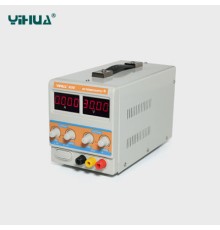 Блок питания цифровой Yihua 305D Два режима работы данной модели: стабилизация тока и стабилизация напряжения, защищен от короткого замыкания и подключения в обратной полярности. Выходное напряжение: 0 — 30 В, выходной ток: 0— 5 А, уровень пульсаций по то