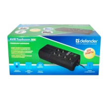Сетевой стабилизатор Defender AVR Typhoon 800/400W (вых роз.: 6 c з-змл; вх 150-280В), box-4 (99014)
