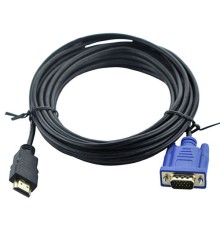 Кабель HDMI-VGA (15F) 5м NoName