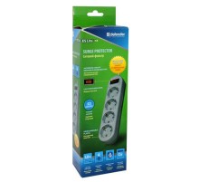 Сетевой фильтр Defender ES Lite (4 роз.), 1.8m, серый, box-45 99487