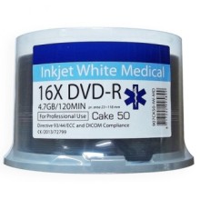 DVD-R Disk 4,7 Gb 16X (50 pack) Showman Inkjet White