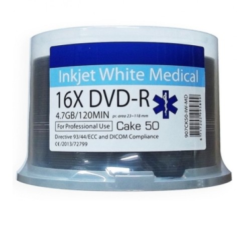 DVD-R Disk 4,7 Gb 16X (50 pack) Showman Inkjet White