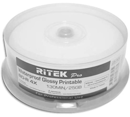 DVD-R Disk 4,7 Gb 8X  (25 pack) Ritek excellent gold (24x)