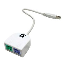 UAP123 Адаптер/кабель USB в 2х PS/2 порта, сборный (81221) 81221