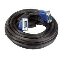 Кабель для монитора-SVGA , медный 3 + 6 ядер, VGA-VGA (15M-15M) 5м NoName