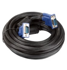 Кабель для монитора-SVGA , медный 3 + 6 ядер, VGA-VGA (15M-15M) 5м NoName