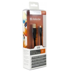USB08-06PRO Кабель Defender USB 2.0 AM-microB (5pin), 1.8m, зол. контакты, фер. фильтры, box-60 87442