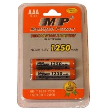 Батарейка аккумуляторная AAA MULTIPLE POWER MP-1250, Ni-MH 1,2V, R3, 1250 мАч
