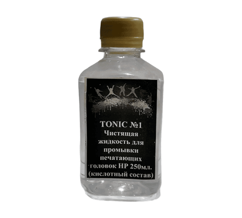 TONIC №1 Чистящая жидкость для промывки печатающих головок H 250мл. (кислотный состав)