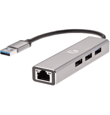 Переходник USB 3.0 - RJ-45 1000Mbps+3 USB3.0, Aluminum Shell, 0.2м DH312A