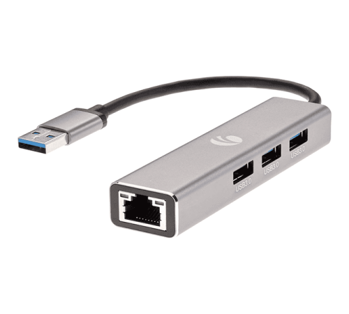 Переходник USB 3.0 - RJ-45 1000Mbps+3 USB3.0, Aluminum Shell, 0.2м DH312A
