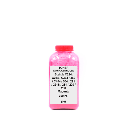 Тонер для KONICA MINOLTA Bizhub C224 / C284 / C364 / 360 / C454 / 554 / 221 / 221S / 281 / 220 / 280 magenta 200гр