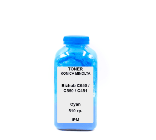 Тонер для KONICA MINOLTA Bizhub C650 / C550 / C451 Cyan 510гр.