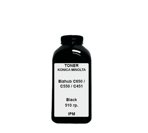 Тонер для KONICA MINOLTA Bizhub C650 / C550 / C451 Black 510гр.