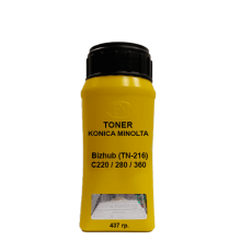 Тонер для KONICA MINOLTA Bizhub (TN-216) C220 / 280 / 360 yellow 437гр. IPM