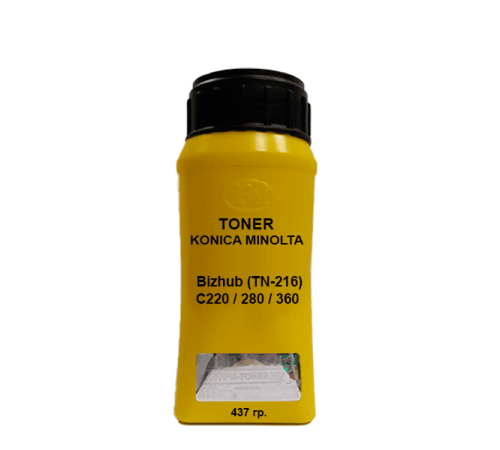 Тонер для KONICA MINOLTA Bizhub (TN-216) C220 / 280 / 360 yellow 437гр. IPM
