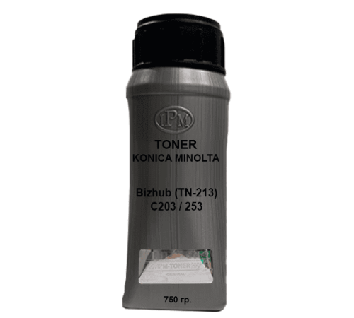 Тонер для KONICA MINOLTA Bizhub (TN-213) C203 / 253 black 510 гр. IPM в Алматы Тонер для KONICA MINOLTA Bizhub (TN-213) C203 / 253 black 510 гр. IPM в Алматы