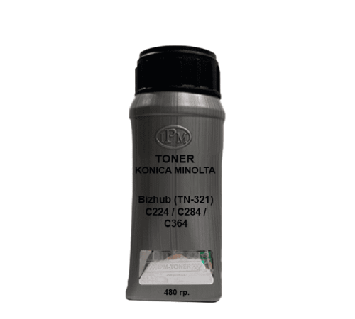 Тонер для KONICA MINOLTA Bizhub (TN-321) C224 / C284 / C364 black 480 гр. IPM