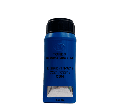 Тонер для KONICA MINOLTA Bizhub (TN-321) C224 / C284 / C364 cyan 450 гр. IPM Тонер для KONICA MINOLTA Bizhub (TN-321) C224 / C284 / C364 cyan 450 гр. IPM