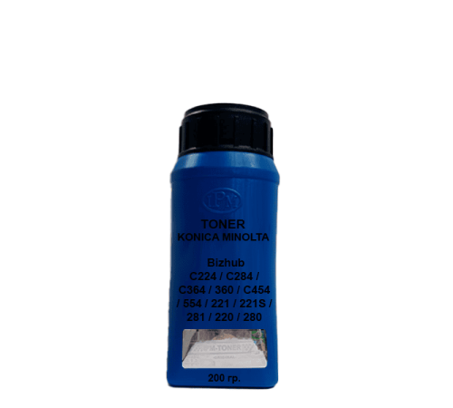 Тонер для KONICA MINOLTA Bizhub C224 / C284 / C364 / 360 / C454 / 554 / 221 / 221S / 281 / 220 / 280 cyan 200гр.