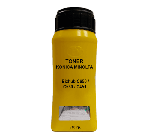 Тонер для KONICA MINOLTA Bizhub C650 / C550 / C451 Yellow 510гр.
