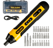 Набор многофункциональная перезаряжаемая бытовая электрическая отвертка + насадки (TALADO) DC 4,2V/ 280rpm/ 5N,m/ 1/4(6,35mm)