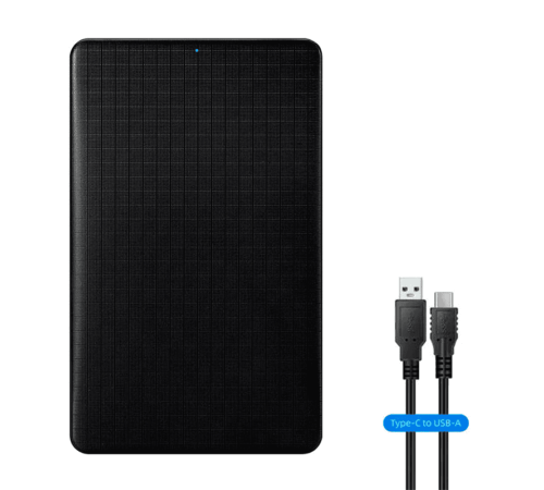 Корпус для жесткого диска 2,5 дюйма, черный, с разъемом USB 3.0 Type C, для SATA HDD/SSD.