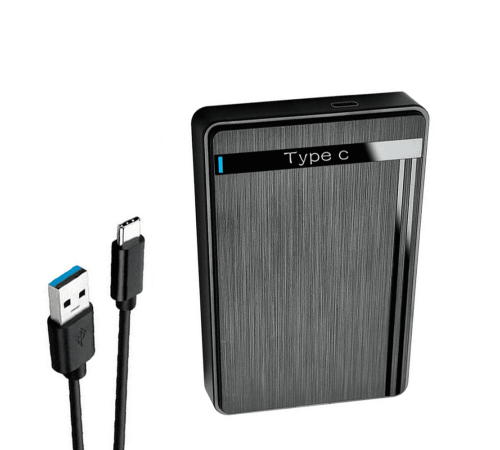 Внешний корпус Type-C для SSD/HDD 2.5" в металлическом корпусе.
