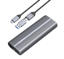 Корпус для твердотельных накопителей USB C 3.1, 10 ГБ,  с двумя протоколами для дисков PCIE 2230/2242/2260/2280, алюминиевый, c поддержкой Mac OS и Android