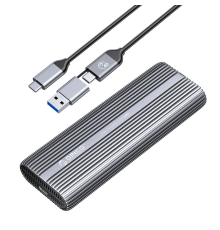 Корпус для твердотельных накопителей USB C 3.1, 10 ГБ,  с двумя протоколами для дисков PCIE 2230/2242/2260/2280, алюминиевый, c поддержкой Mac OS и Android