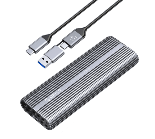 Алюминиевый корпус для SSD с USB-C 3.1, поддержкой NVMe/SATA, размеров 2230-2280, совместимый с Mac OS и Android.