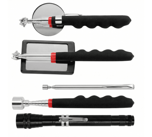 Набор магнитных щупов с телескопическим зеркалом и светодиодной лампой  5 предметов