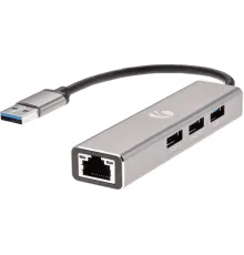 Переходник USB 3.0 - RJ-45 1000Mbps+3 USB3.0, Aluminum Shell, 0.2м DH312A